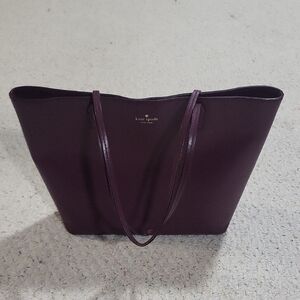Kate Spade Purple Leather Tote Bag